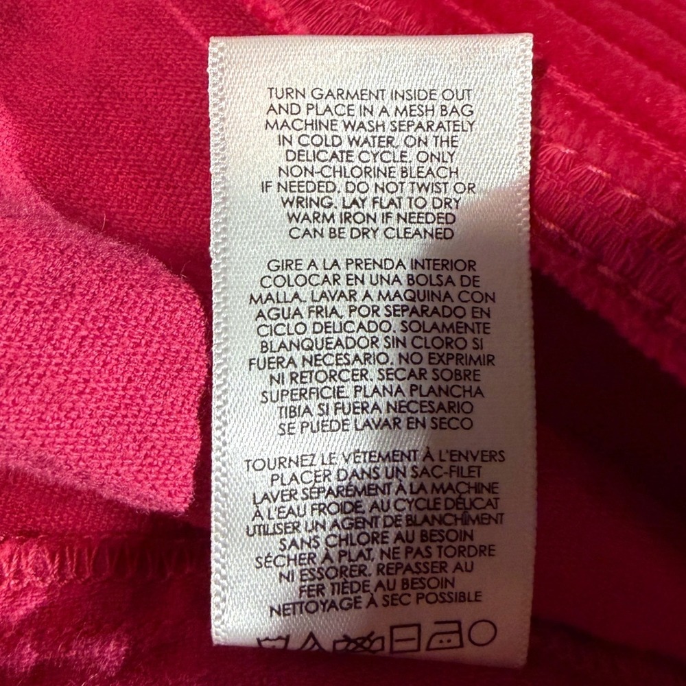 Cabi 4124 Hot Pink Corduroy Jacket Womens XS Cotton Ribbed Trucker Button Up - Picture 10 of 10